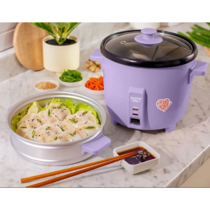 So Yummy by Bella 16-cup Lavender Rice Cooker and Steamer - Easy cleanup, large capacity, perfect for family meals.