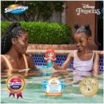 Swimways Disney Princess Ariel Floatin' Figure pool toy floating upright in a pool