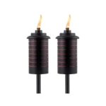 Copper/Bronze TIKI Brand 65-inch adjustable metal deck torch, usable as a full-height, tabletop, or garden torch.