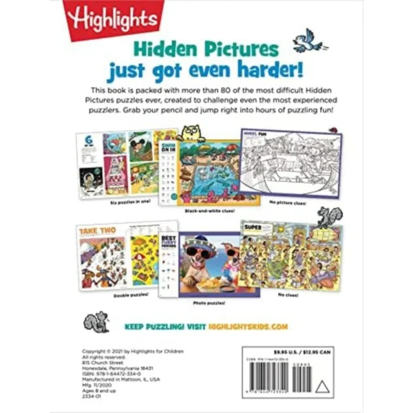 The Hardest Hidden Pictures Book Ever! Over 1500 hidden objects to find. Perfect for all ages.