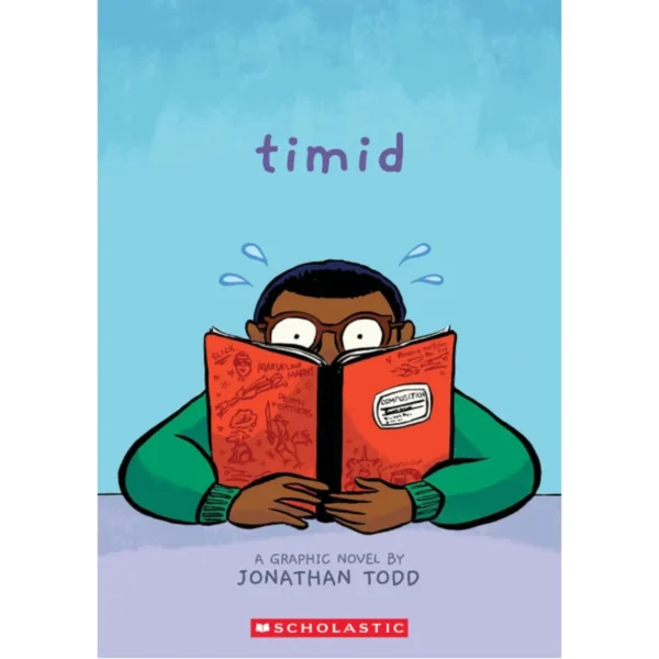 Cover of Timid: A Graphic Novel, an inspiring coming-of-age story. Available now at Promote Local!