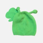 Green alien hat and mittens toddler Halloween costume. Soft fleece, perfect for trick-or-treating!