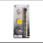 U Brands 9ct Pencil Patch Throwback Set: 6 pencils, 1 sharpener, 2 erasers. Perfect for school, work, or art!