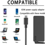 USB-C 65W/45W Laptop Charger compatible with Lenovo ThinkPad T480, T490, T580 & more. Get yours today!