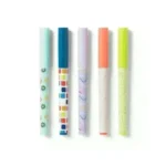 Four Up & Up narrow chisel tip highlighters in a pack, perfect for highlighting notes and documents.