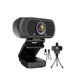 High-definition 1080p webcam with built-in microphone, perfect for video calls, streaming, and conferencing.