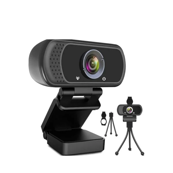 High-definition 1080p webcam with built-in microphone, perfect for video calls, streaming, and conferencing.
