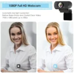High-definition 1080p webcam with built-in microphone, perfect for video calls, streaming, and conferencing.