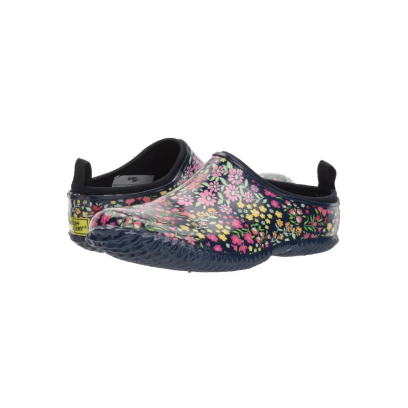 Western Chief Women's Waterproof Slip-On Garden Clog, Hummingbird design, Navy Blue, Size 6