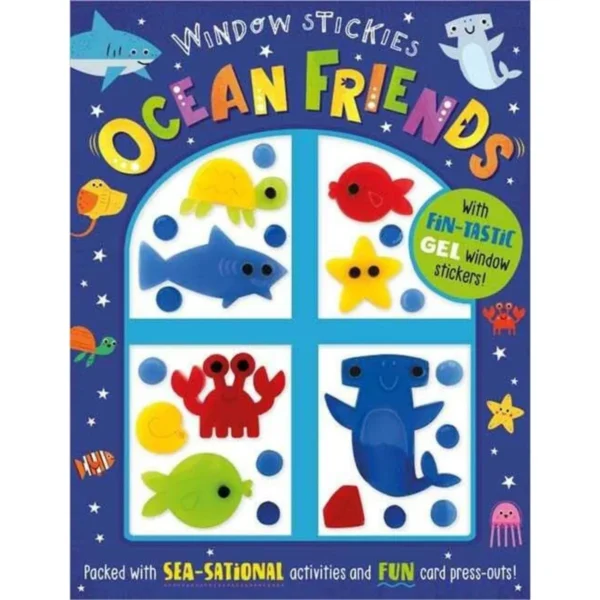 Adorable ocean animal window clings, perfect for kids' rooms or brightening any space. Shop local!