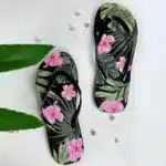 Women's comfortable bohemian floral print flip flops, perfect for summer. Shop now!
