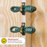 Four black Wrap-It heavy-duty 7-inch storage straps, perfect for organizing your home or workspace.