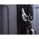 Black YUL TSA combination padlock for suitcases and luggage, simplified packaging.