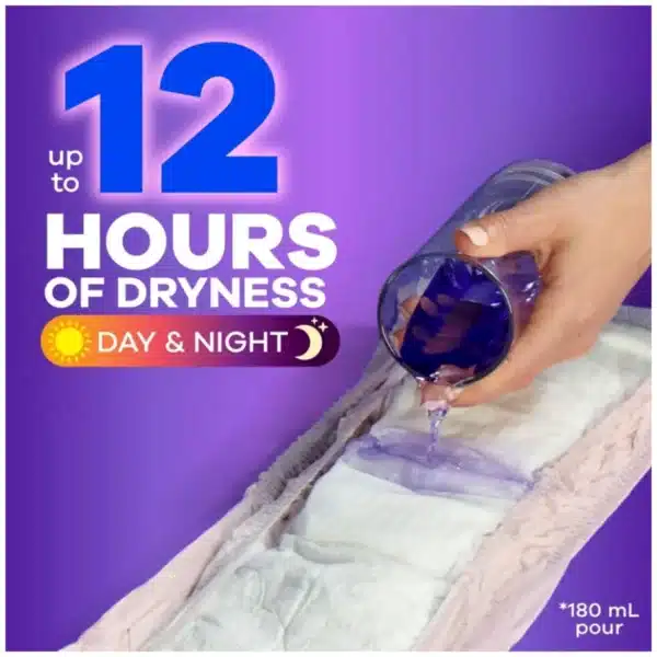 Always pads product packaging front image Always pads close-up showing absorbent layers Always pads size and absorbency chart Always pads discreet carry in handbag lifestyle Always pads eco-friendly packaging details
