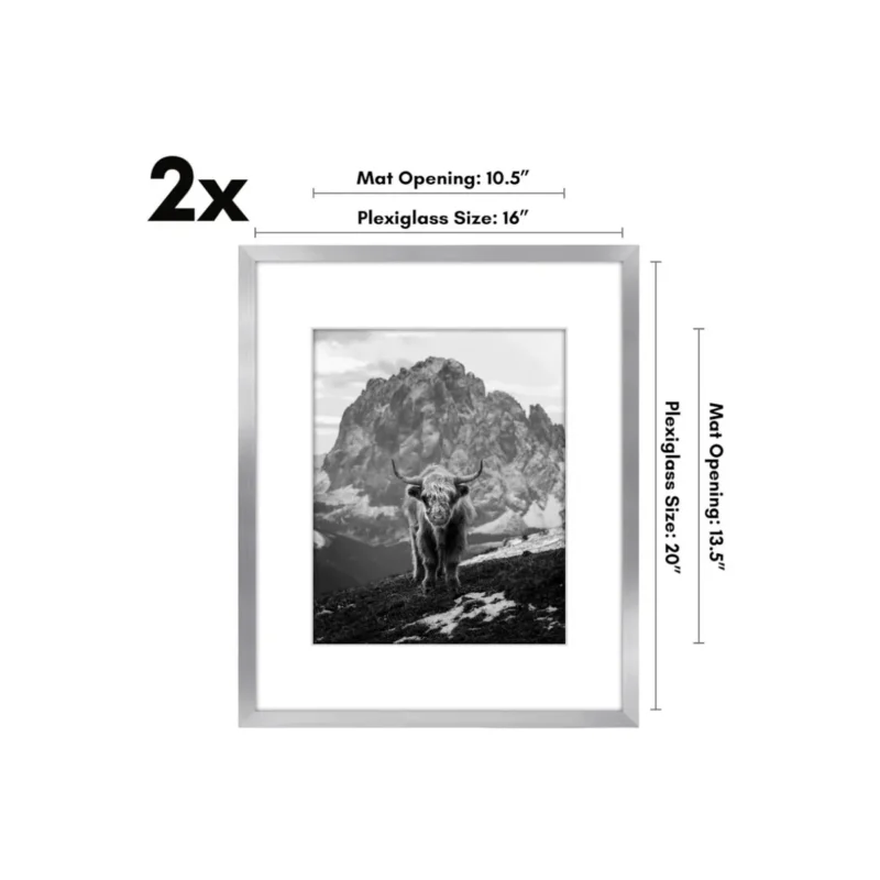 Americanflat Picture Frame on modern gallery wall Close-up of Americanflat Picture Frame detailing Americanflat Picture Frame with mat and photo insert Americanflat Picture Frame hanging in living room Gift-ready packaging for Americanflat Picture Frame