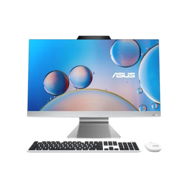ASUS M3702WFA All-in-One Computer front view with NanoEdge ASUS M3702WFA All-in-One Computer side profile sleek design ASUS M3702WFA All-in-One Computer on home office desk ASUS M3702WFA All-in-One Computer ports and accessories ASUS M3702WFA All-in-One Computer NanoEdge display close-up