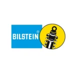 Bilstein shock absorber close-up front view Bilstein shock absorber installed on vehicle suspension Bilstein shock absorber packaging and components Bilstein shock absorber detail of mounting hardware Bilstein shock absorber premium performance build