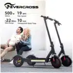 Evercross EV10K Pro electric scooter folded for portability Evercross EV10K Pro electric scooter app control screen Evercross EV10K Pro electric scooter urban commuting Evercross EV10K Pro electric scooter lightweight design Evercross EV10K Pro electric scooter side profile