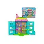 Gabby's Dollhouse Toy packaging front view Child playing with Gabby's Dollhouse Toy Gabby's Dollhouse Toy gift idea for kids Close-up details of Gabby's Dollhouse Toy Official Gabby's Dollhouse Toy for imaginative play