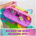 Gabby's Dollhouse Toy packaging front view Child playing with Gabby's Dollhouse Toy Gabby's Dollhouse Toy gift idea for kids Close-up details of Gabby's Dollhouse Toy Official Gabby's Dollhouse Toy for imaginative play