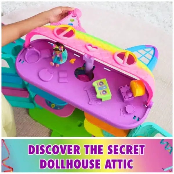 Gabby's Dollhouse Toy packaging front view Child playing with Gabby's Dollhouse Toy Gabby's Dollhouse Toy gift idea for kids Close-up details of Gabby's Dollhouse Toy Official Gabby's Dollhouse Toy for imaginative play