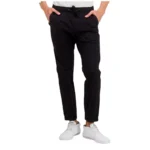 GAP men regular fit jogger pants black front view GAP men regular fit jogger pants black side profile GAP men regular fit jogger pants black back view GAP men regular fit jogger pants plain design detail GAP men regular fit jogger pants on-body fit black