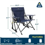 GCI Outdoor camping chair at a forest campsite GCI Outdoor camping chair folded for easy carry GCI Outdoor camping chair lightweight portable design GCI Outdoor camping chair durable frame close-up GCI Outdoor camping chair compact storage in trunk