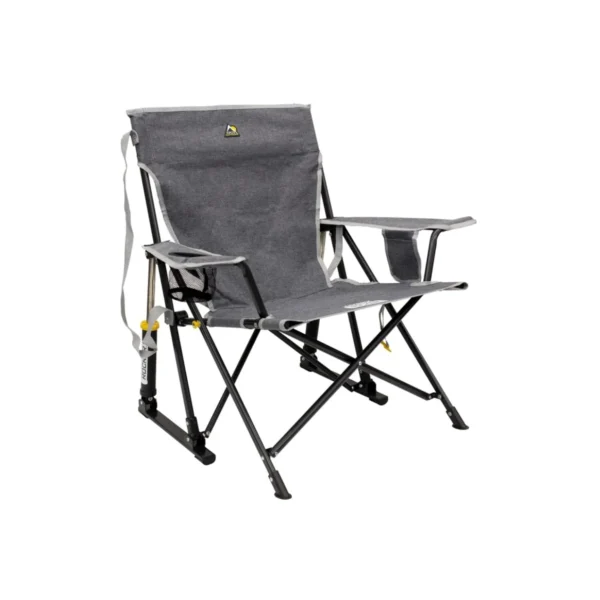 GCI Outdoor camping chair at a forest campsite GCI Outdoor camping chair folded for easy carry GCI Outdoor camping chair lightweight portable design GCI Outdoor camping chair durable frame close-up GCI Outdoor camping chair compact storage in trunk