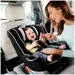 Graco Extend2Fit Convertible Car Seat rear-facing view Graco Extend2Fit Convertible Car Seat forward-facing 4–65 lb Graco Extend2Fit Convertible Car Seat 2-in-1 design, Titus Graco Extend2Fit Convertible Car Seat buckle and padding close-up Graco Extend2Fit Convertible Car Seat installed in vehicle