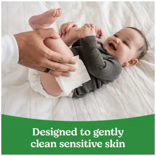 HUGGIES baby care essentials packaging front HUGGIES baby care product details and features HUGGIES baby care gentle materials close-up HUGGIES baby care size and quantity information HUGGIES baby care in-use lifestyle image