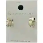 Kendra Scott jewelry close-up on eBay listing Kendra Scott jewelry product photo front view Kendra Scott jewelry detail shot of finish Kendra Scott jewelry scale reference on model Kendra Scott jewelry branded packaging view