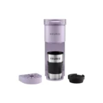 Violet Keurig K-Mini Go single-serve coffee maker, compact design, perfect for small spaces.