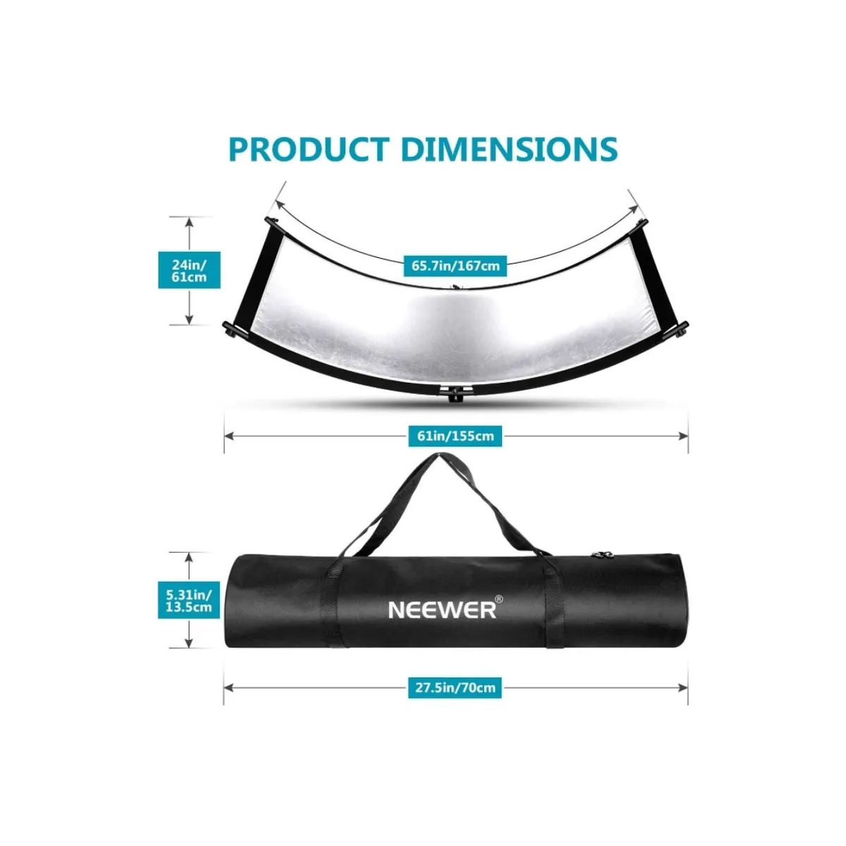 NEEWER camera accessory close-up detail NEEWER camera accessory in studio setup Travel-ready NEEWER camera accessory on desk NEEWER camera accessory with DSLR and lenses Packaging and contents of NEEWER camera accessory
