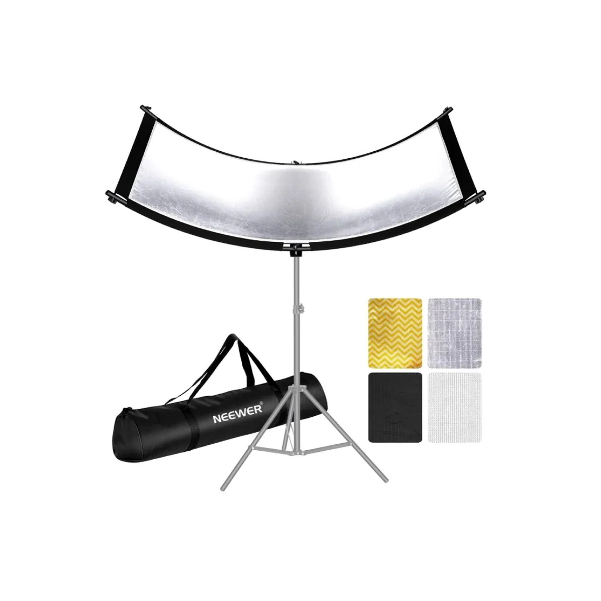 NEEWER camera accessory close-up detail NEEWER camera accessory in studio setup Travel-ready NEEWER camera accessory on desk NEEWER camera accessory with DSLR and lenses Packaging and contents of NEEWER camera accessory