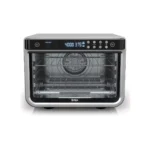 Ninja DT201C Foodi 10-in-1 XL Pro Air Fry Oven on kitchen counter Ninja DT201C Foodi 10-in-1 XL Pro Air Fry Oven stainless steel finish Ninja DT201C Foodi 10-in-1 XL Pro Air Fry Oven control panel close-up Ninja DT201C Foodi 10-in-1 XL Pro Air Fry Oven family-size interior Ninja DT201C Foodi 10-in-1 XL Pro Air Fry Oven with accessories