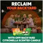 OFF! Backyard Citronella Scented Candle, Ambiance Enhancing Centerpiece, Burns for up to 25 Hours, 16 oz (Pack of 2)