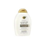 OGX Nourishing Coconut Shampoo 385ml bottle front OGX Nourishing Coconut Shampoo for hydrating dry hair OGX Nourishing Coconut Shampoo sulfate-free formula OGX Nourishing Coconut Shampoo adds shine and softness OGX Nourishing Coconut Shampoo with coconut milk