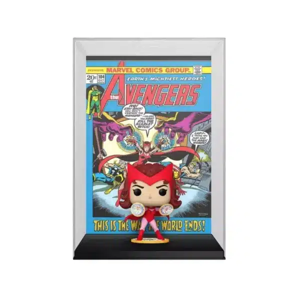 Scarlet Witch Funko Pop! Comic Cover vinyl figure, collectible toy for Marvel fans.