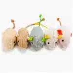 Five small catnip mouse toys, perfect for playful cats. Get yours today!