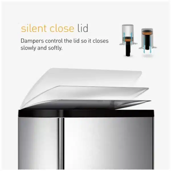 simplehuman home accessory on modern kitchen counter simplehuman home accessory brushed steel detail simplehuman home accessory packaging and branding simplehuman home accessory in bathroom organizer setup simplehuman home accessory size and finish closeup