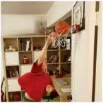 SKLZ Pro Mini Basketball Hoop door-mount setup 18x12 SKLZ Pro Mini Basketball Hoop shatterproof backboard close-up SKLZ Pro Mini Basketball Hoop with mini ball included SKLZ Pro Mini Basketball Hoop home rec room play SKLZ Pro Mini Basketball Hoop padded brackets and rim