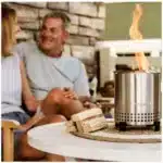 Solo Stove Mesa Solo Stove Mesa Tabletop Fire Pit with Stand | Low Smoke Outdoor Mini Fire for Urban & Suburbs | Fueled by Pe