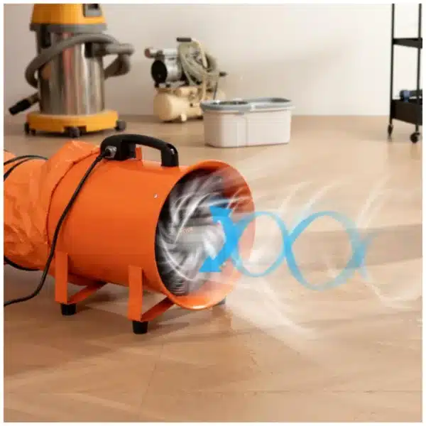 VEVOR Portable Ventilator, 12 inch Heavy Duty Cylinder Fan with 16.4ft Duct Hose, 585W Strong Shop Exhaust Blower 3198CFM, Industrial Utility Blower for Home/Workplace - VEVOR product image