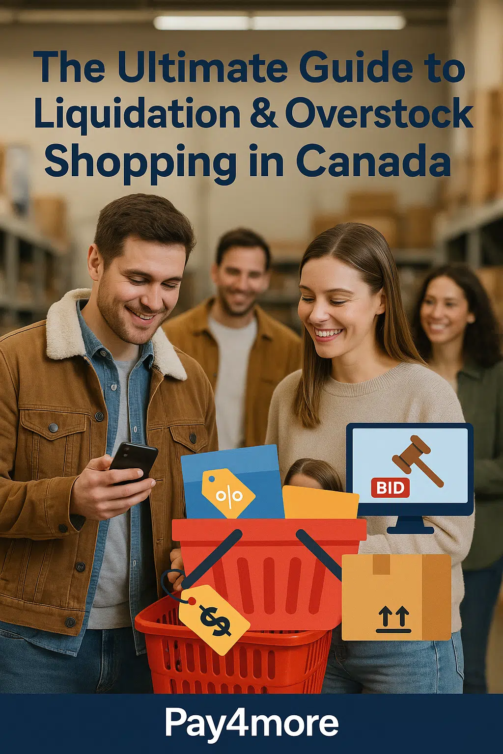 Happy shoppers finding liquidation shopping in Canada – Save up to 90% at Pay4more