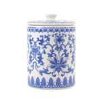 10 Strawberry Street Chinoiserie 3 Piece Canister Set, White/Blue