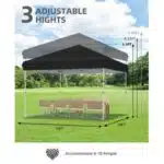 10'x10' Instant Pop Up Canopy Tent - Portable Waterproof Outdoor Shelter with UV Protection, Wheeled Carry Bag & Sandbags - for Camping, Beach, Parties, Backyard Events (blue)