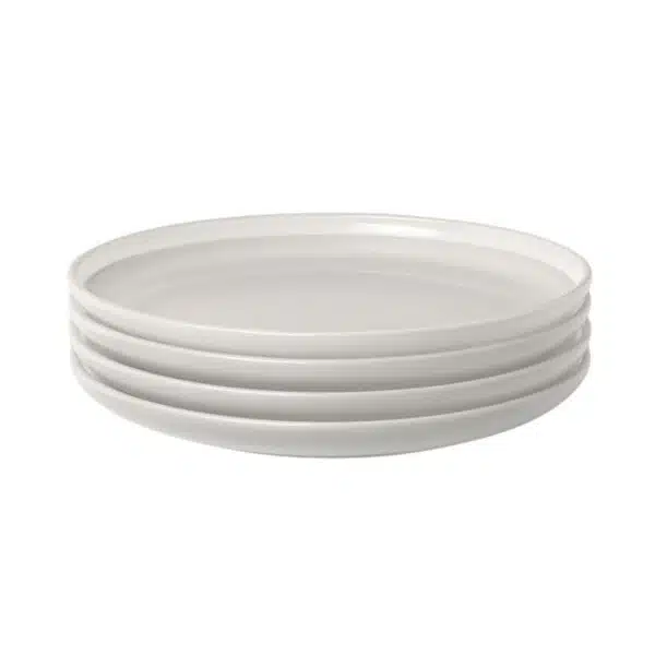 4pc 6" Appetizer Plates Light Gray - RE