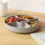 5-Section Serving Platter Set Light Gray - Room Essentials™ Recycled Plastic, Microwave & Dishwasher Safe