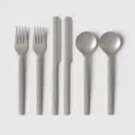 6pk Flatware Set Light Black - Room Essentials