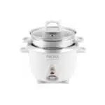 Aroma Housewares 6-Cup (Cooked yield ) / 1.2Qt. Select Stainless Pot-Style Rice Cooker, & Food Steamer, One-Touch Operation, White